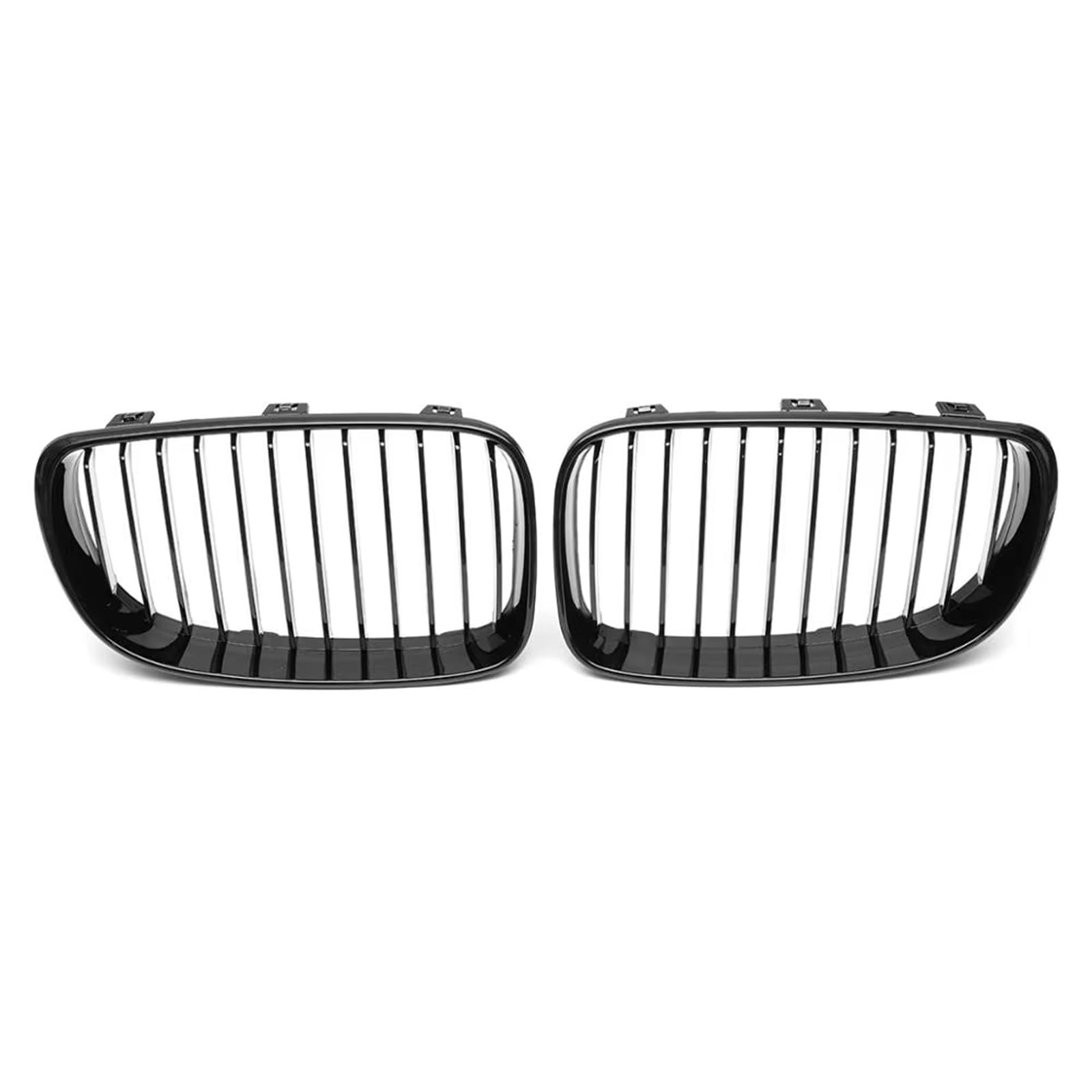 Sport Kühlergrill Paar ABS-Seiten-Frontnierengitter In Glänzendem Schwarz Für 1er E81 E82 E87 E88 2D 4D 2007 2008 2009 2010 2011 2012 2013 Auto Kühlergrill(Glossy Black 1 Slat) von BIISVM