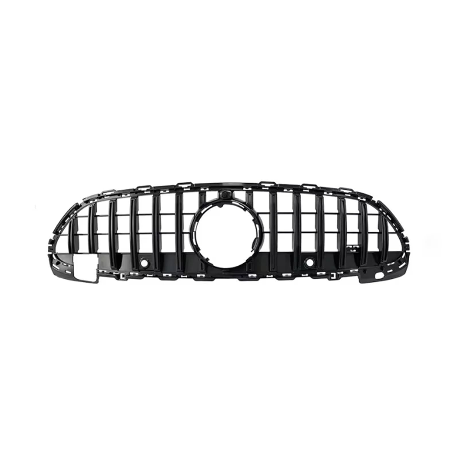 Sport Kühlergrill Schwarzer Grill Frontstoßstange GT Grill Für Benz C-Klasse W206 C180 C200 C300 C350 Sport Style 2021 2022+ Auto Kühlergrill(14 Slat Black) von BIISVM