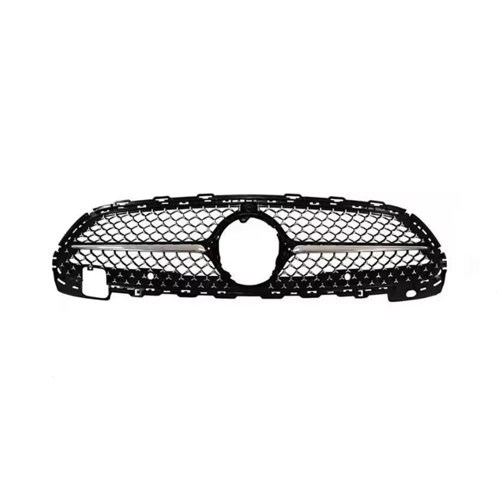 Sport Kühlergrill Schwarzer Grill Frontstoßstange GT Grill Für Benz C-Klasse W206 C180 C200 C300 C350 Sport Style 2021 2022+ Auto Kühlergrill(Diamond Black) von BIISVM