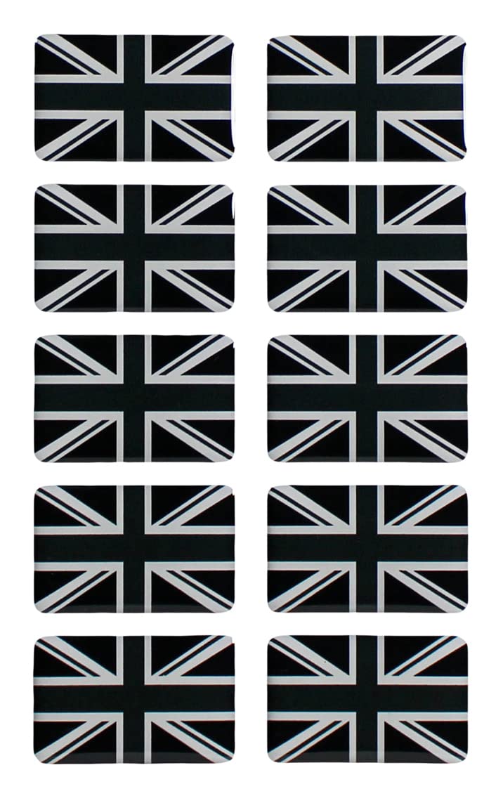 BIKE-label 3D Aufkleber Auto Motorrad Union Jack England je 31 x 20 mm Sticker X300535VA von BIKE-label