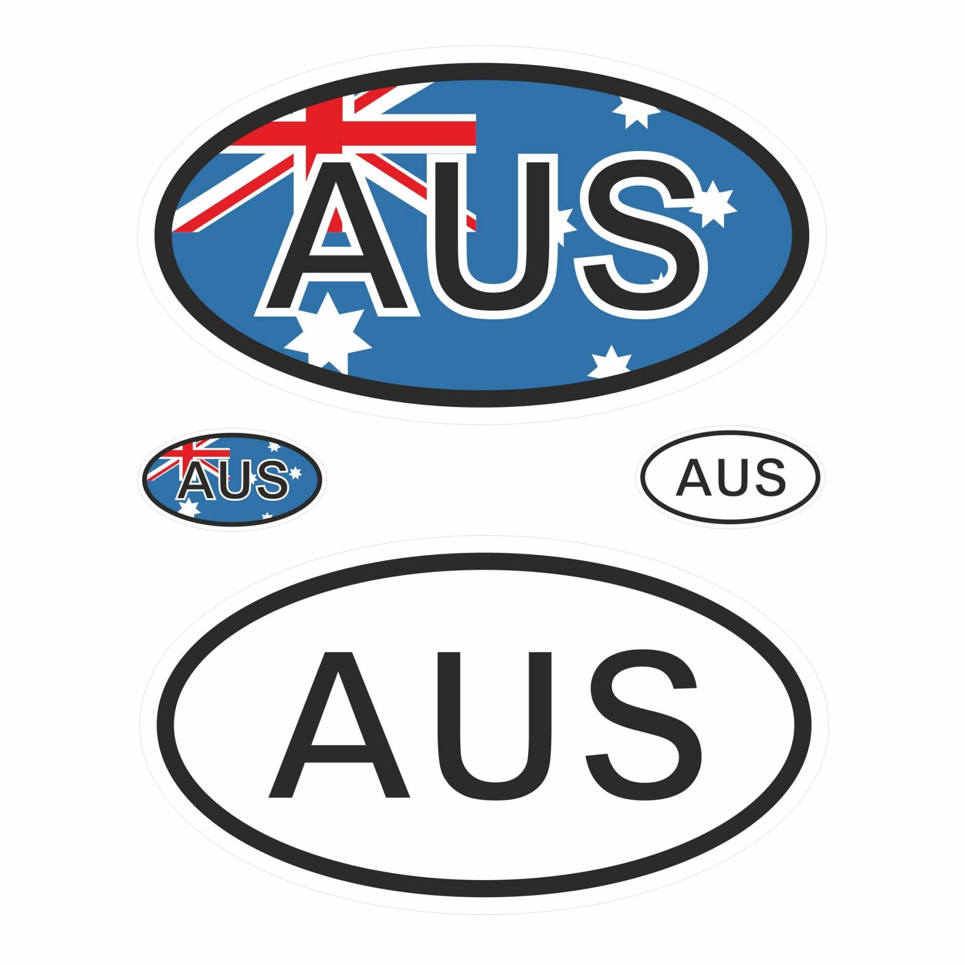 BIKE-label Länderkennzeichen Aufkleber 2D Australien für Auto Motorrad Tür Camper Sticker X400014 von BIKE-label