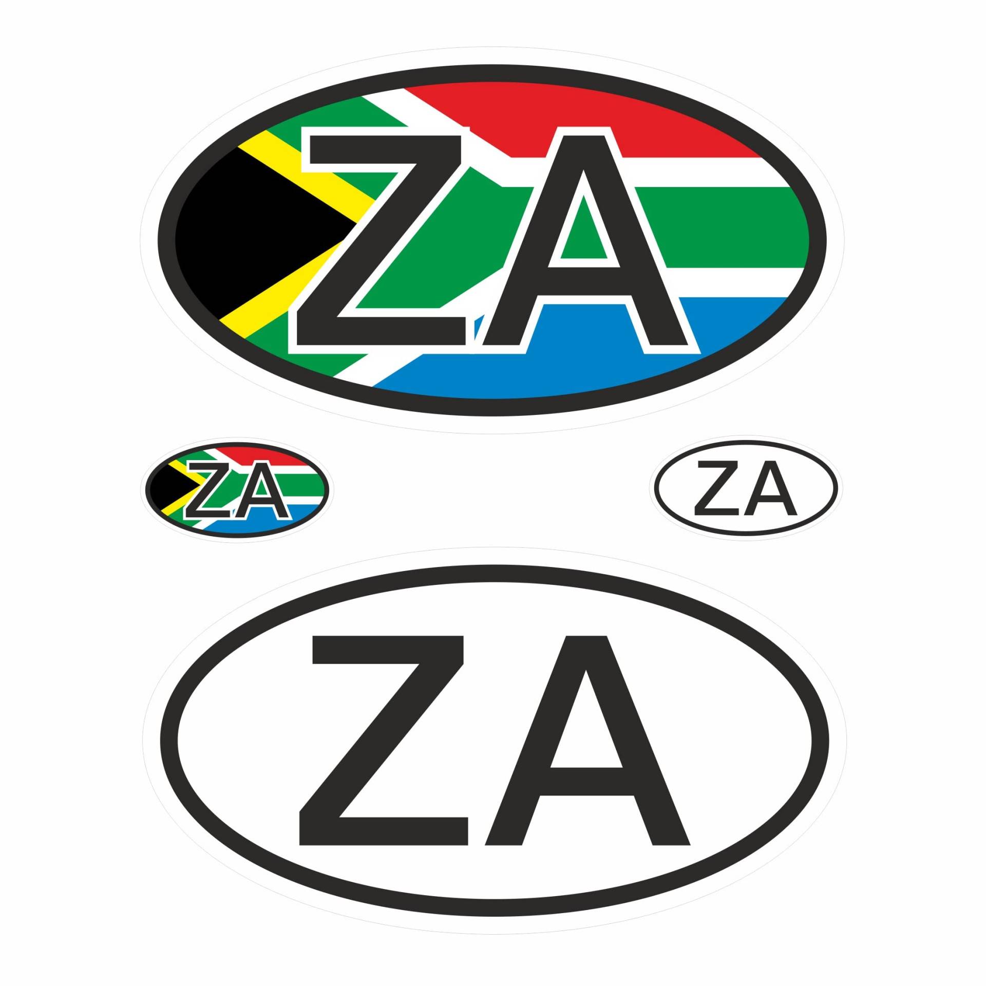 BIKE-label Länderkennzeichen Aufkleber 2D Südafrika für Auto Motorrad Tür Camper Sticker X400036 von BIKE-label