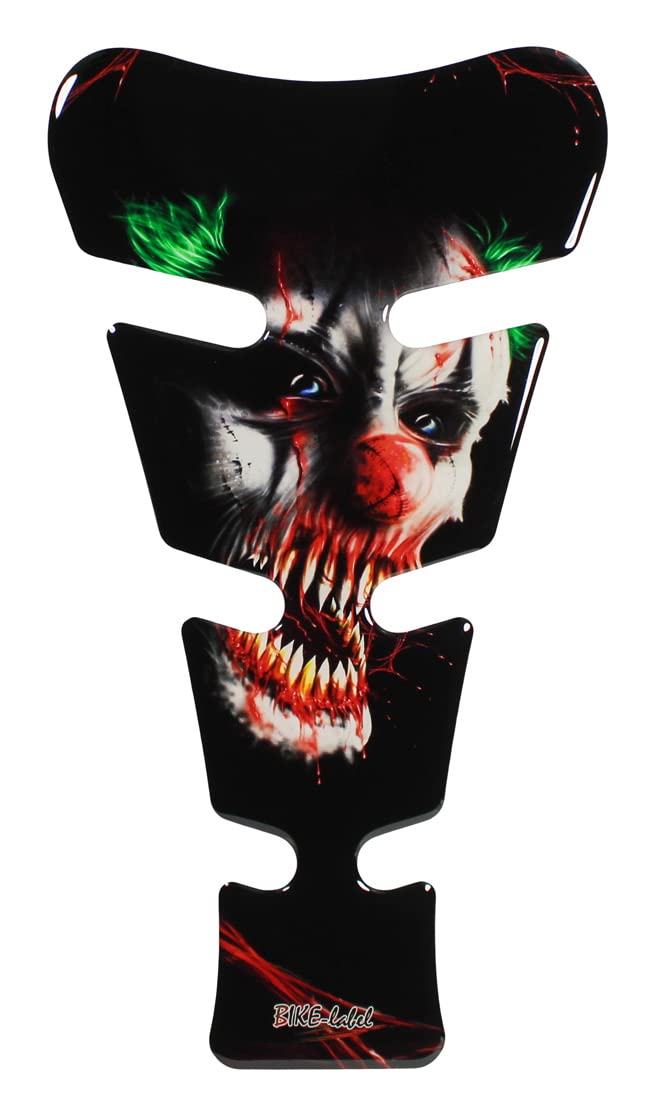 BIKE-label Tankpad 3D Aufkleber Clown Joker kompatibel für Yamaha X507013 von BIKE-label