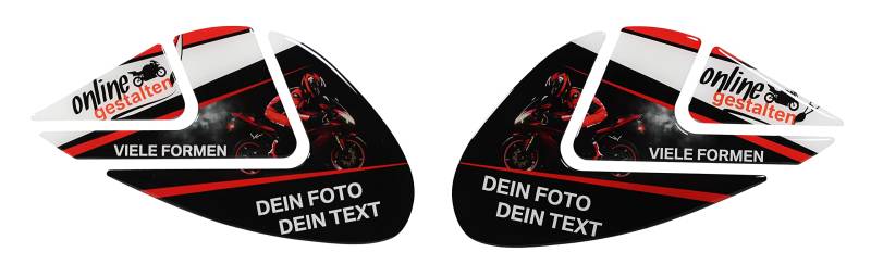 BIKE-label Tankpad Kniepad selber gestalten eigene Bilder Wunschmotiv kompatibel für Yamaha MT-09 von BIKE-label