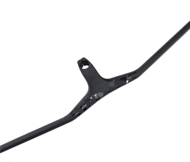 BIKECO MTB-Lenker und Vorbau - 17-Grad-Carbon-integrierter Lenker 3K Matt Mountainbike 660-780 * 80/90/100/110 mm Flacher MTB-Fahrradlenker mit Vorbauerhöhung (700-80mm) von BIKECO