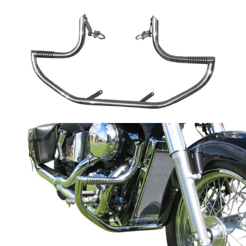 Highway Sturzbügel Motorschutz mit Fußrasten - für VT 750 Shadow C2 / RC 44 (1997–2003) | Robuster Edelstahl OH18N9 Schutz von BIKEMASTERSUK MOTORCYCLE PARTS & ACCESSORIES