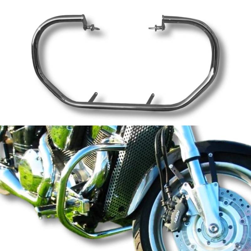 Klassischer Sturzbügel für VTX 1800 Custom | Robuster Motorschutz aus Edelstahl OH18N9 | Motorrad Schutzbügel Heavy-Duty von BIKEMASTERSUK MOTORCYCLE PARTS & ACCESSORIES