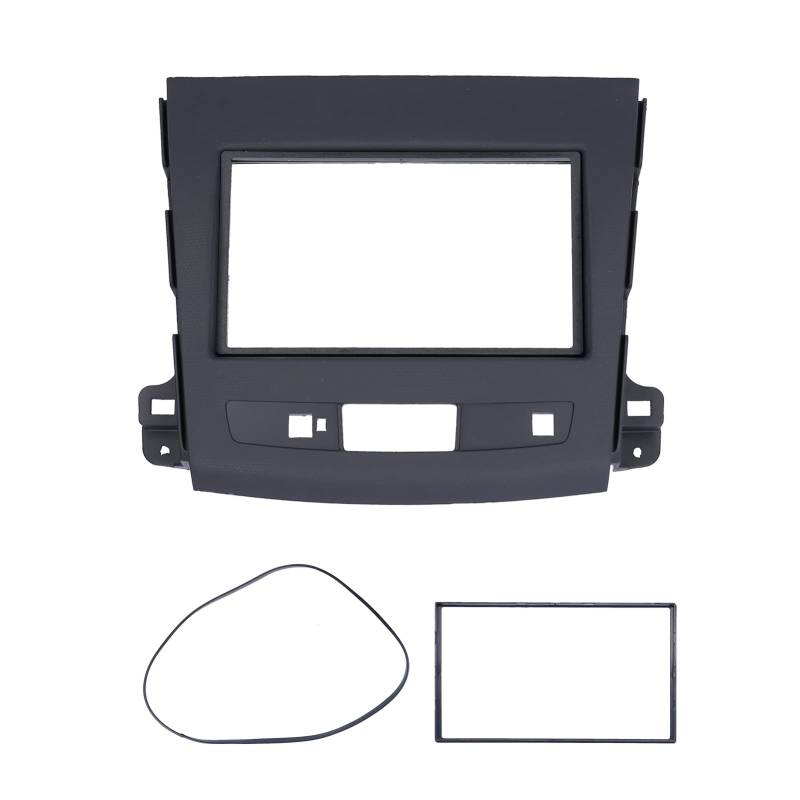 Navigation Radio Fascia Frame, 2Din Stereo Radio Fascia DVD Audio Navigation Panel Rahmen Kompatibel mit Mitsubishi Outlander 2008-2012 von BIKING