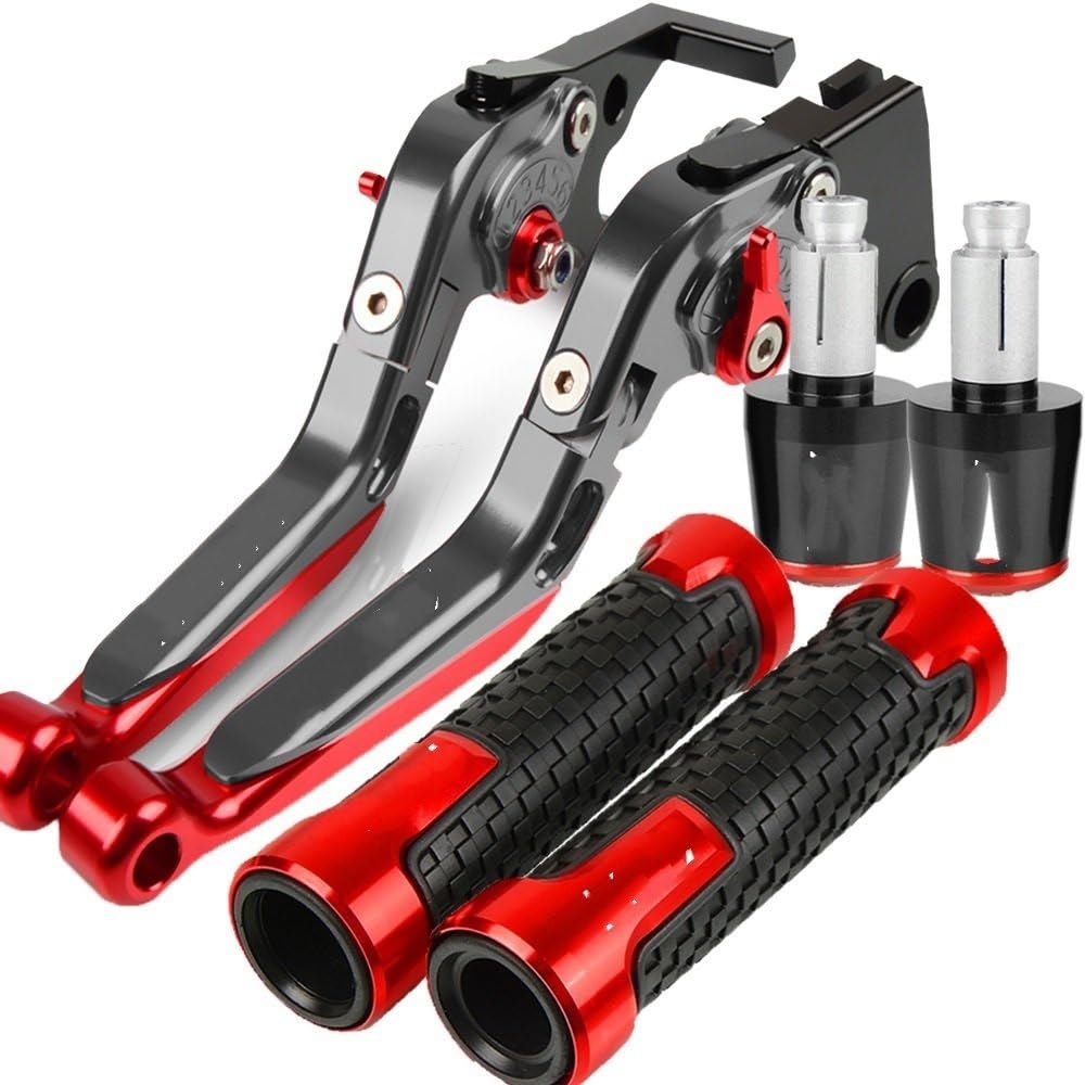 BIKKJBK Für Kaw&asaki ZX11 Motorrad Einstellbare Bremsen Ausziehbare Kupplungshebel Griff Bar End ZX 11 1990-2001 2000 1999 1998 1997 96 95 Brems Kupplungshebel von BIKKJBK