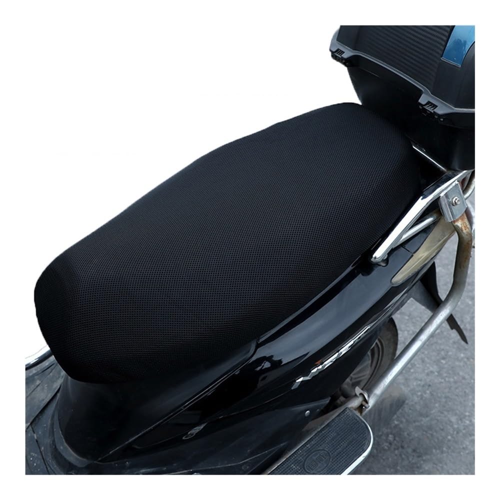 BIKKJBK Sitzabdeckung Kissen Motorrad-Sitzbezug, 75 X 55 cm, Schwarz, Rutschfestes Netz-Schutzkissen, Sitzpolster Für Elektrofahrzeuge, Motorrad-Zubehör von BIKKJBK