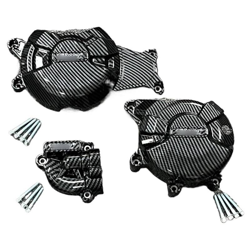 Stator-Motorabdeckung Motorrad Motor Schutz Für Ya&maha YZF-R7 2022-2023 Schutzhülle Motor Abdeckungen Set Fall Carbon Fiber Texture von BIKKJBK