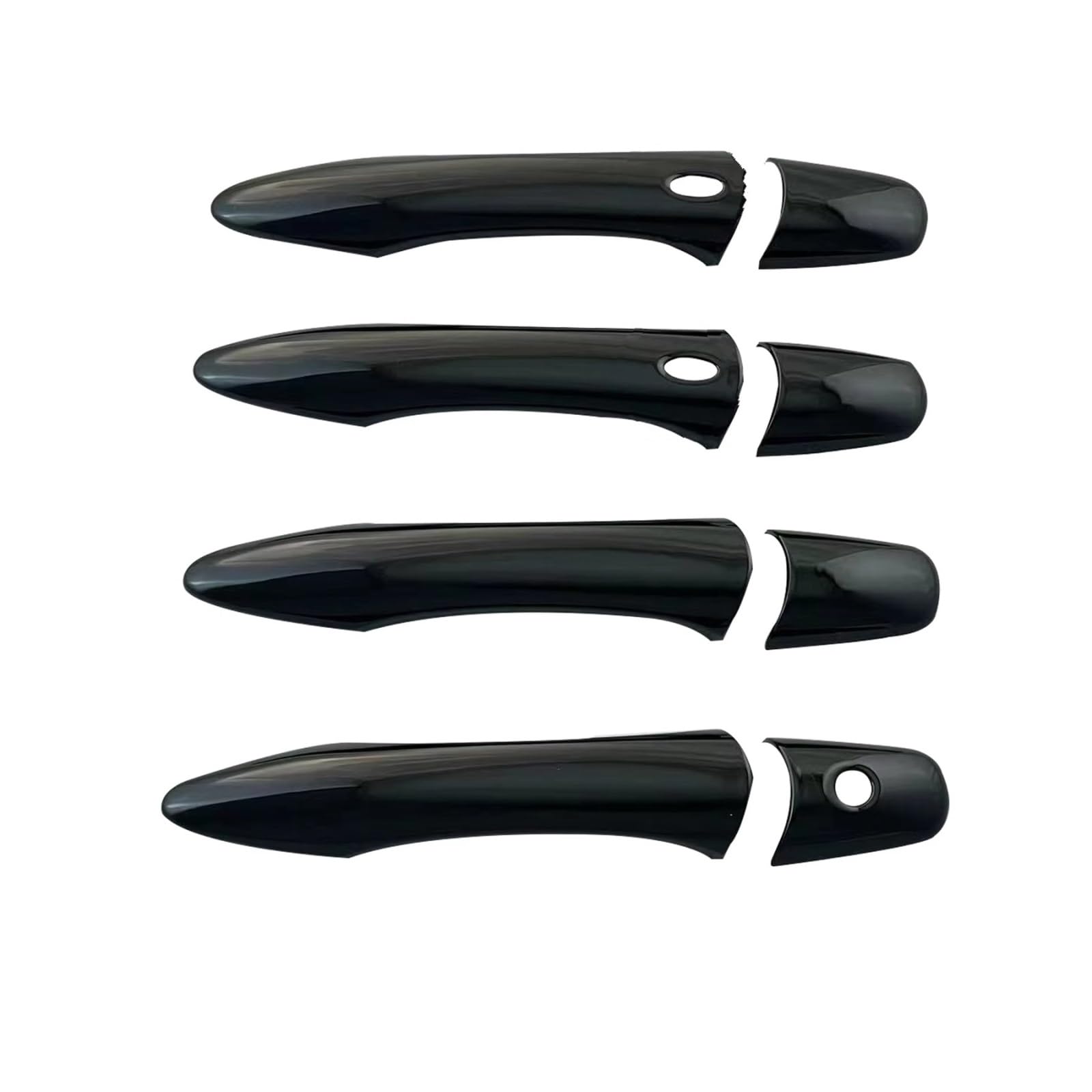 Auto-Außentürgriff-Set Kompatibel Mit Infiniti Für QX60 QX70 2014 2015 2016 2017 2018 2019 2020 Schwarz Carbon Autozubehör Türgriffabdeckung Zierleiste Paste Style(Glossy Black,2 Smart Holes) von BILKAR