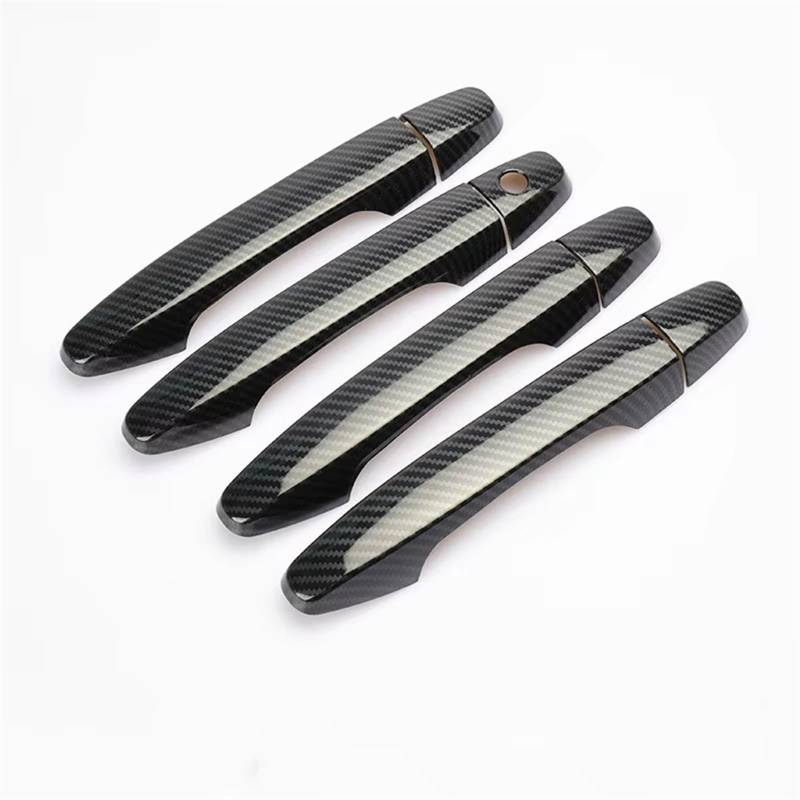 BILKAR Auto-Außentürgriff-Set Kompatibel Mit CRV Für Civic 2012 2013 2014 2015 2016 Chrom-Carbonfaser-Türgriffabdeckungen Zierleiste Auto-Styling-Zubehör(Carbon Fiber) von BILKAR