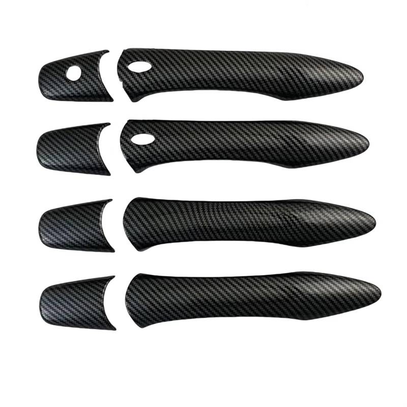 BILKAR Auto-Außentürgriff-Set Kompatibel Mit Infiniti Für EX35 EX37 FX35 FX37 FX50 2008–2013, ABS, Schwarzes Carbon, Autozubehör, Türgriffabdeckung, Zierleiste Im Paste-Stil(Carbon Fiber,Two Holes) von BILKAR