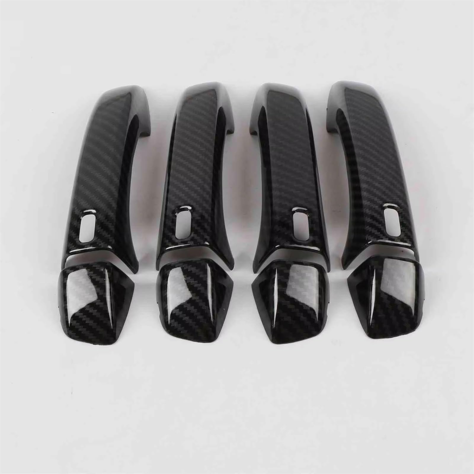 BILKAR Auto-Außentürgriff-Set Kompatibel Mit MG Für ZS 2017 2018 2019 2020 2021 2022 ABS Seitentürgriffabdeckung Zierleisten Aufkleber Auto-Styling-Zubehör(Carbon Fiber,Four Holes) von BILKAR