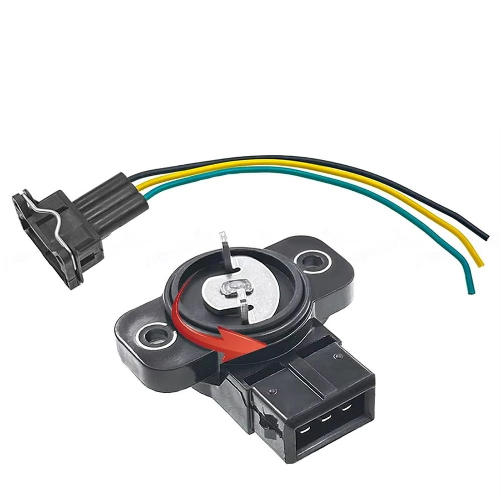 BILKAR Drosselklappenstellung Kompatibel Mit Hyundai Für Tiburon Für Tucson Drosselklappensensor Drosselklappensteuerungssensor Das Autozubehör OEM:TPS4120 35170-37100(Sensor and Plug) von BILKAR