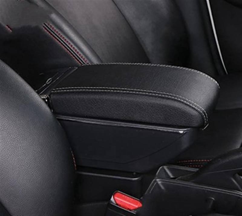 BILKAR Kompatibel Mit Ford Für Focus 2 Mk2 2005 2006 2007 2008 2009 2010 2011 Auto Doppelschicht Mittelkonsole Aufbewahrungsbox Armlehne Mit Getränkehalter 7 USB Mittelarmlehne(3) von BILKAR