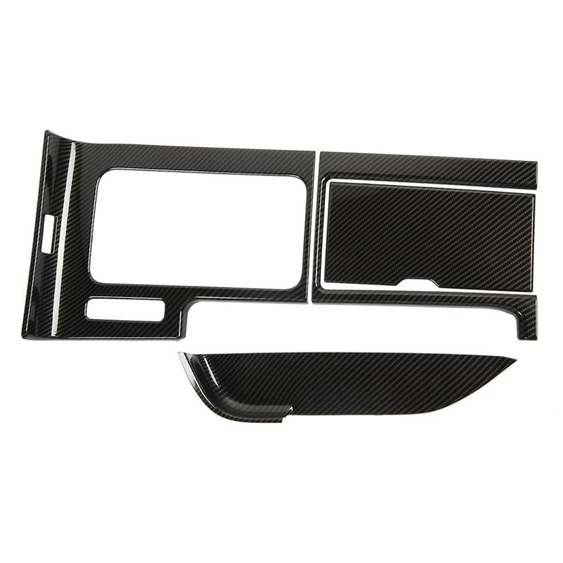 BILKAR Kompatibel Mit Ford Für Mustang 2010 2011 2012 2013 2014 Auto-Schalthebel-Getränkehalter-Dekorationstafel-Abdeckung Zieraufkleber Innenzubehör Das Innere Schaltpaneel(Black) von BILKAR