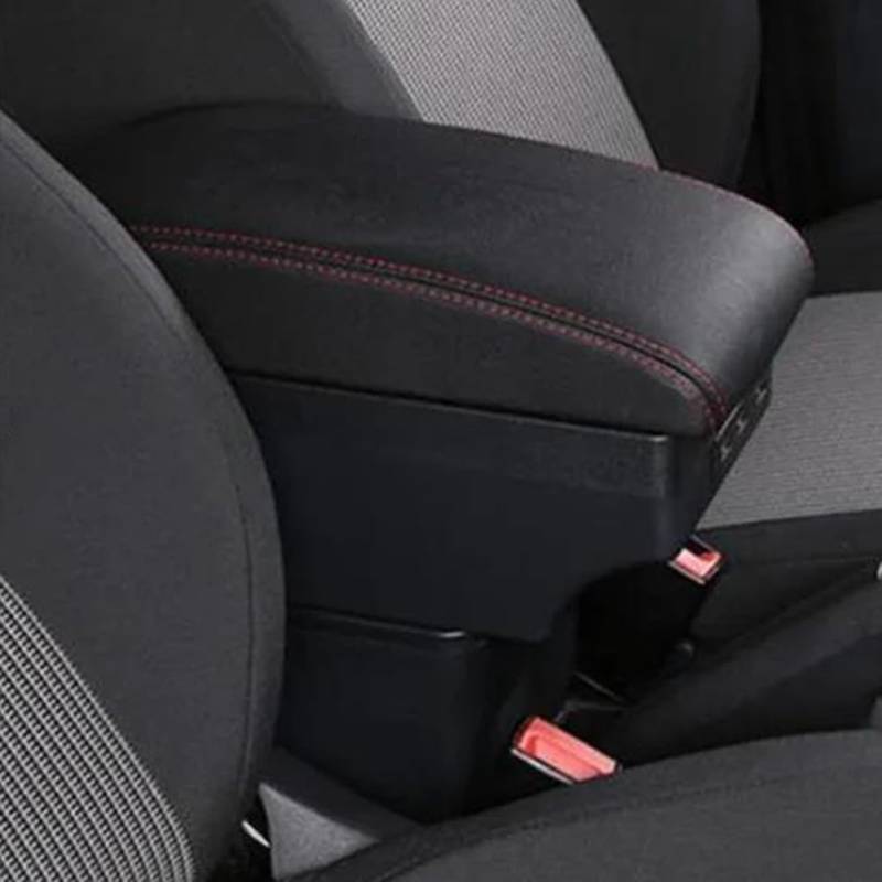 BILKAR Kompatibel Mit Seat Für Ibiza 6j 6L Mittelkonsole Armlehnenbox Auto-Armlehnen-Aufbewahrungsbox Mit USB Aschenbecher Getränkehalter Auto-Innenraumteile Mittelarmlehne(3) von BILKAR