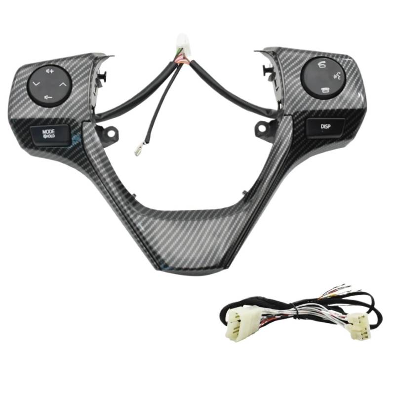 BILKAR Kompatibel Mit Toyota Für Corolla Für RAV4 2014 2015. Multifunktions-Lenkradtasten Für Das Auto. Telefon-Audio-Steuertaste 84250-02560. Lenkradschalter-Taste(1 Set Carbon Fiber) von BILKAR