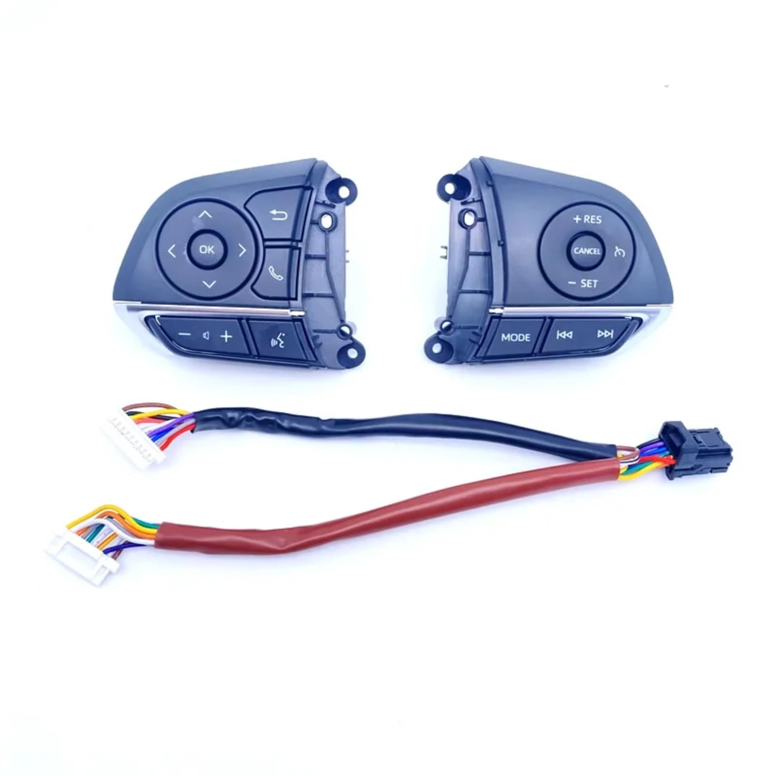 BILKAR Kompatibel Mit Toyota Für RAV4 2018 2019 2020 2021 2022 2023 Auto-Tempomatschalter Multifunktions-Lenkrad-Audiotastenrahmen Lenkradschalter-Taste(1 Set of Buttons) von BILKAR