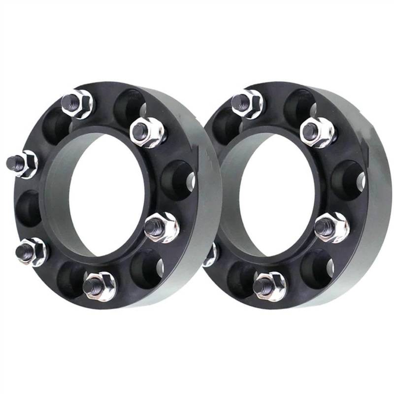 BILKAR Rad Spurverbreiterungen Kompatibel Mit Toyota Für Hilux Auto Hubcentric Rad Spacer Adapter PCD 6x139,7 CB 106,1 Räder Spacer Dekoration Teile(Black,50mm) von BILKAR