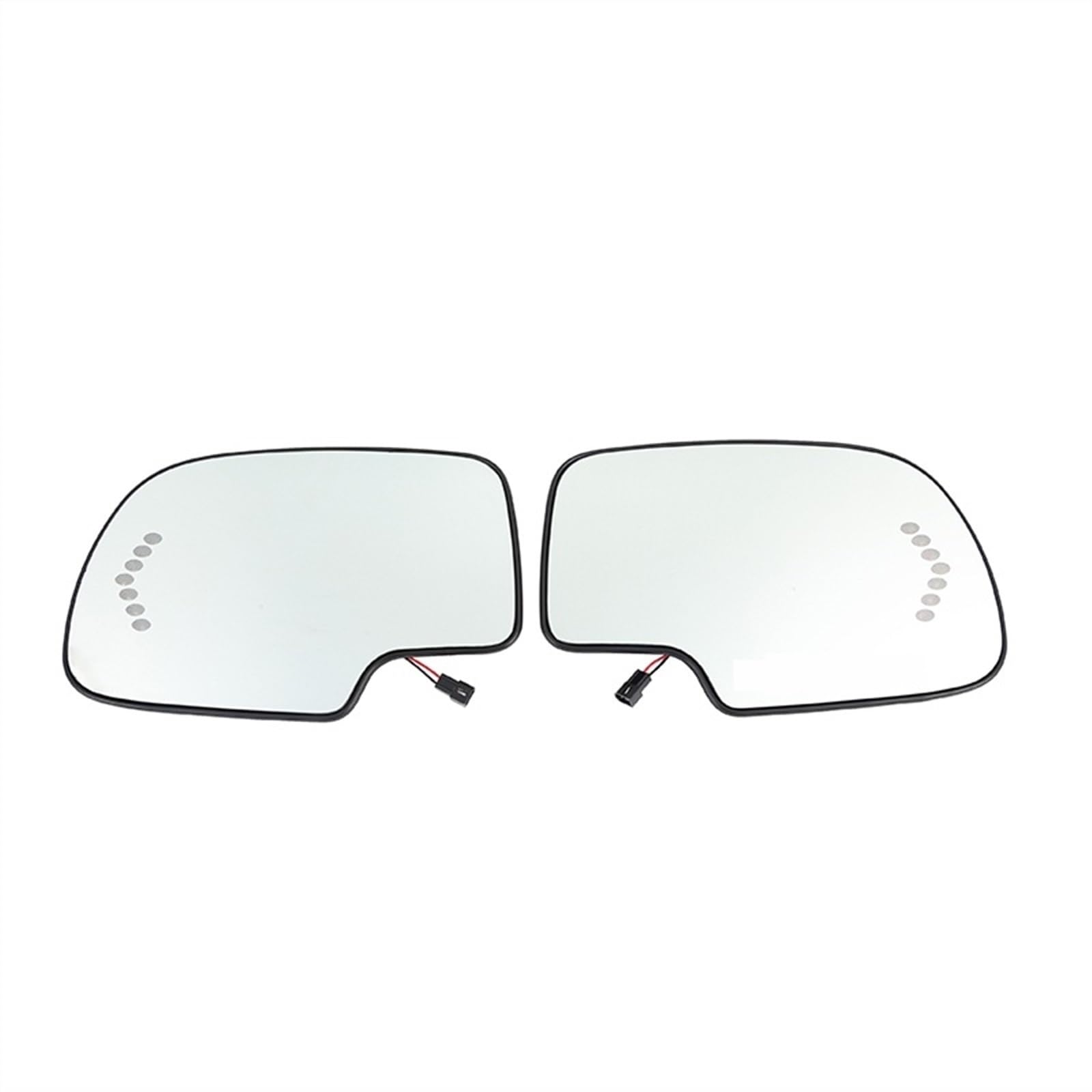 BILKAR Seitenspiegelglas Kompatibel Mit Chevrolet Für Avalanche 2003 2004 2005 2006 Auto-Rückspiegelglas Vorne, Rechts, Linkes Seitenspiegelglas(Pair) von BILKAR