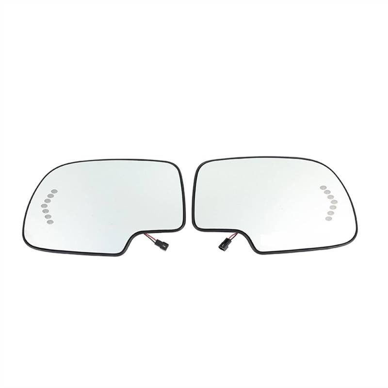 BILKAR Seitenspiegelglas Kompatibel Mit Chevrolet Für Avalanche 2003 2004 2005 2006 Auto-Rückspiegelglas Vorne, Rechts, Linkes Seitenspiegelglas(Pair) von BILKAR