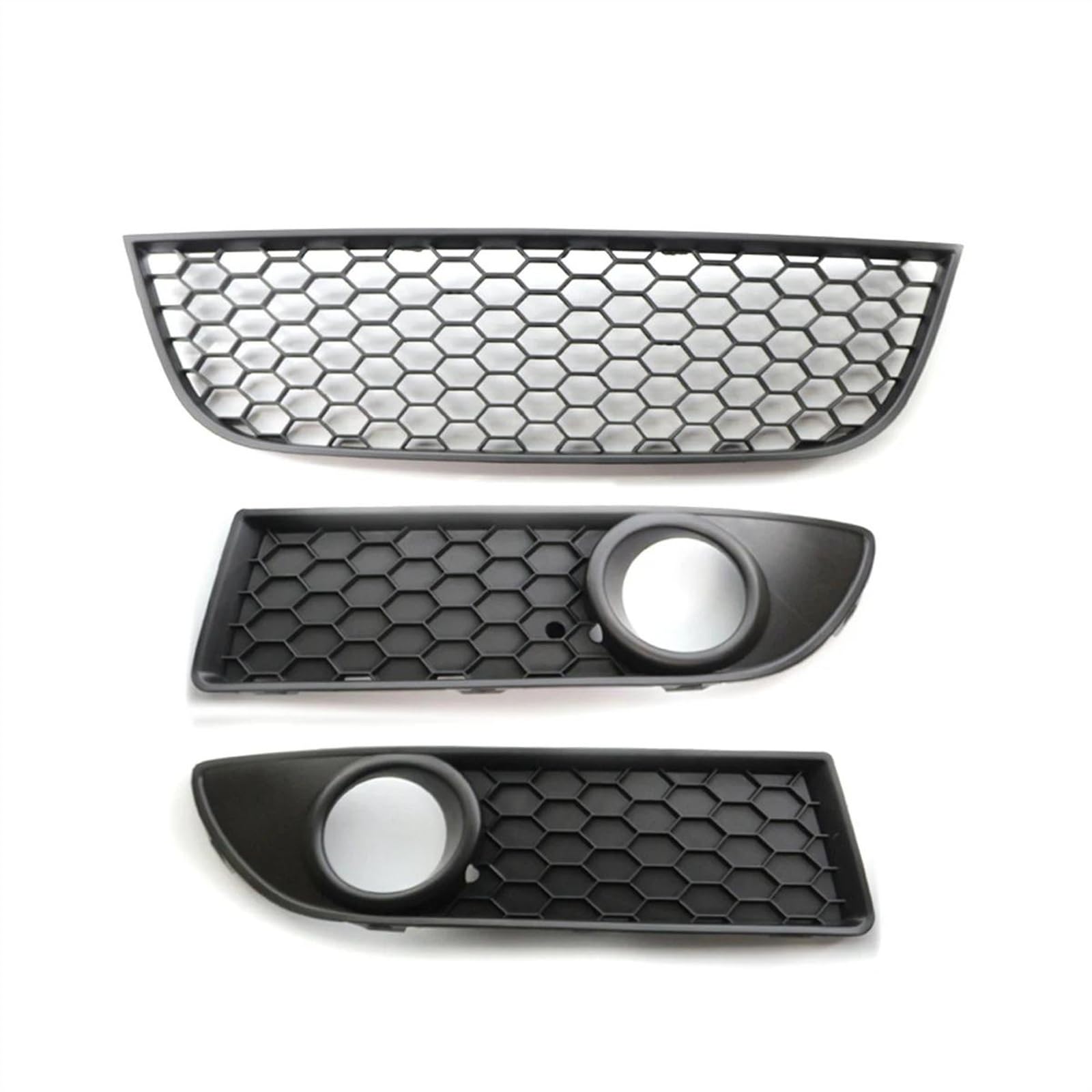 Nebel Lampe Gitter Kompatibel Mit VW Für Polo MK4 9N3 2005–2009 Facelift, Auto-Nebelscheinwerfer, Lampenabdeckung, Stoßstangengrill, Vorderer Unterer Stoßfänger-Mittelgrill, 6Q0 853 677 B(Set) von BILKAR