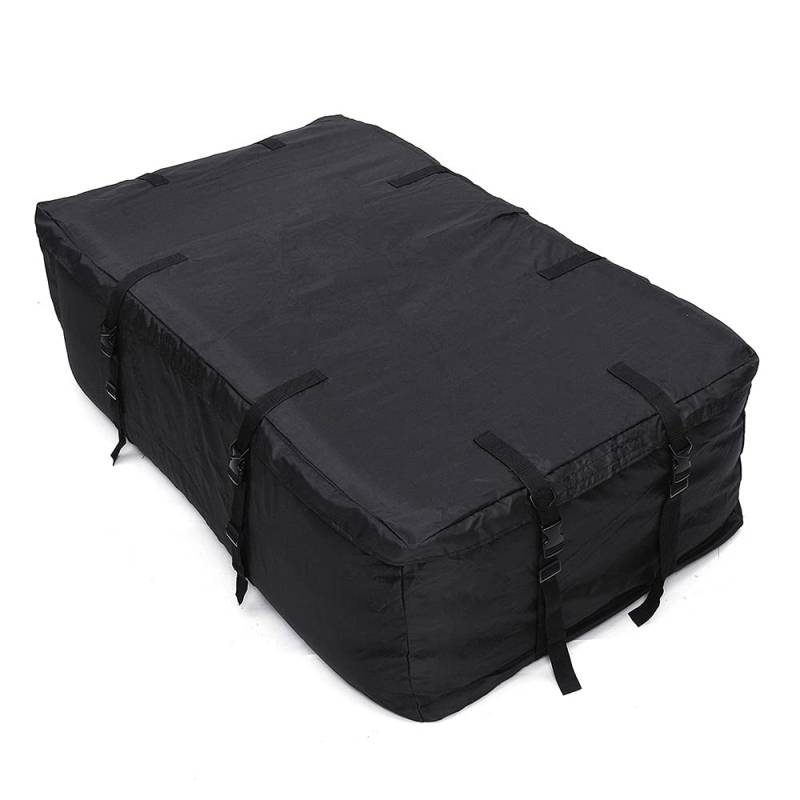 Dachtasche Auto 140x80x45cm Verdicken Oxford Tuch Auto Dach Top Tasche Reisen Wasserdichte Frachtträger Gepäckaufbewahrungstasche für Autos Zubehör Dachbox Auto (Color : BLACK) von BINCIBH