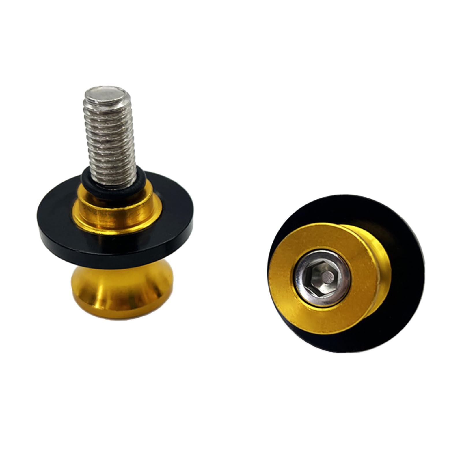 BINGGA Rahmenständer, Schrauben, Schwingenspulen, Schieber, 6 mm, 8 mm, 10 mm, Schraube für Motorrad-Modifikationswerkzeug, 2 Stück von BINGGA