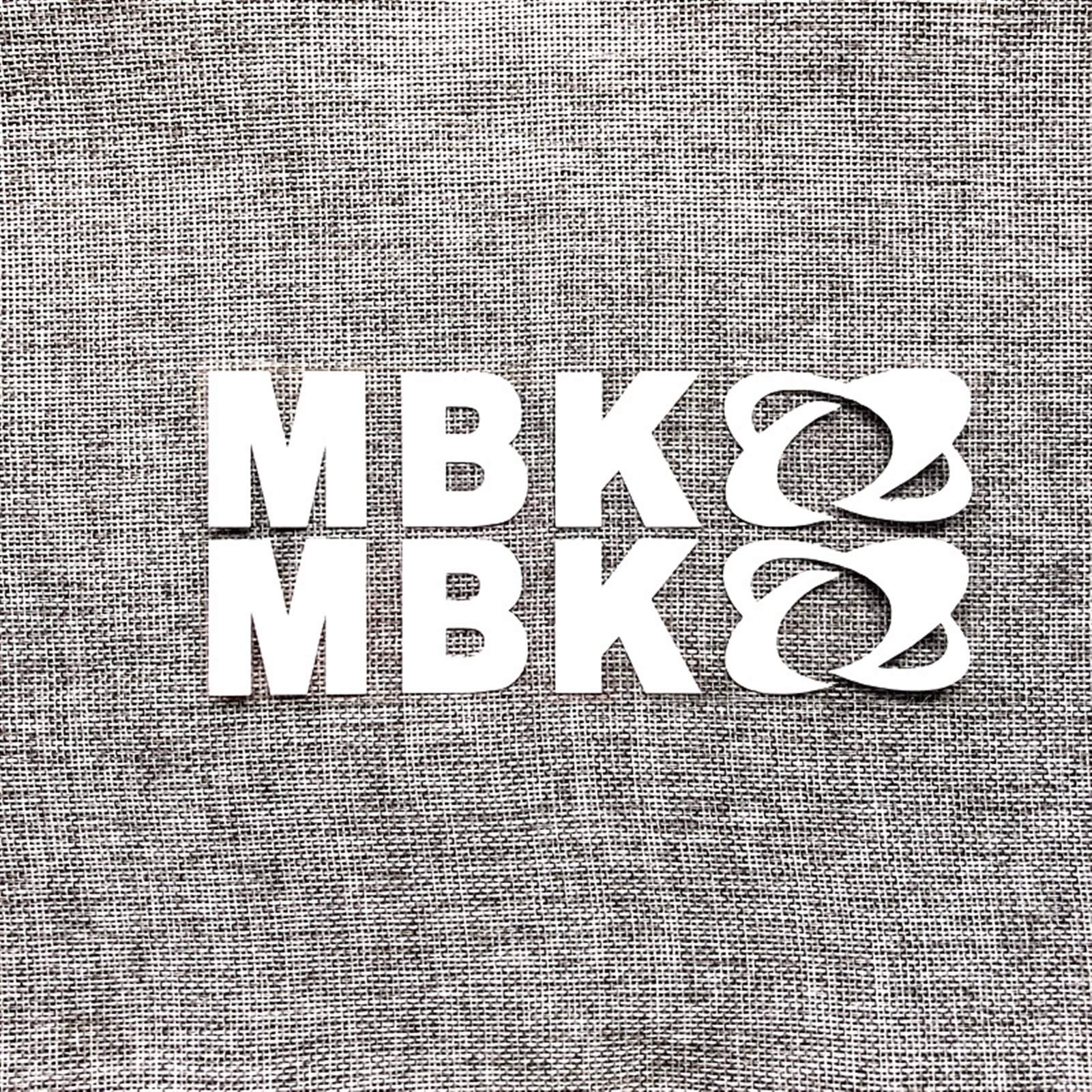 2 Teile/Satz Motorrad Refit Aufkleber personalisierte Motorrad MBK Logo dekorative reflektierende Abziehbilder for MBK Motorrad (Color : Silver) von BINGYUAN