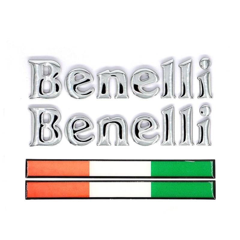 BINGYUAN Motorradbehälter 3D Logo Aufkleber Aufkleber for B-ENELLI TRK 502 BN 302 TNT BJ 600 Teile Moto Tankaufkleber Italien Motorradzubehör (Color : Silver) von BINGYUAN