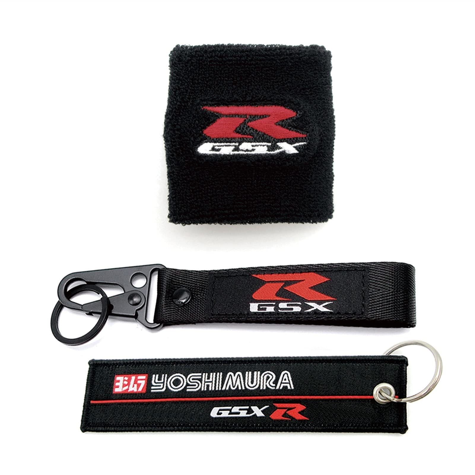 Motorrad 3D gsx-r Logo Frontbremsflüssigkeit Ölbehälter-Tankabdeckung Socken & Schlüsselanhänger for GSXR 600 750 1000 1100 1300 K1 K2 (Color : Style 17) von BINGYUAN