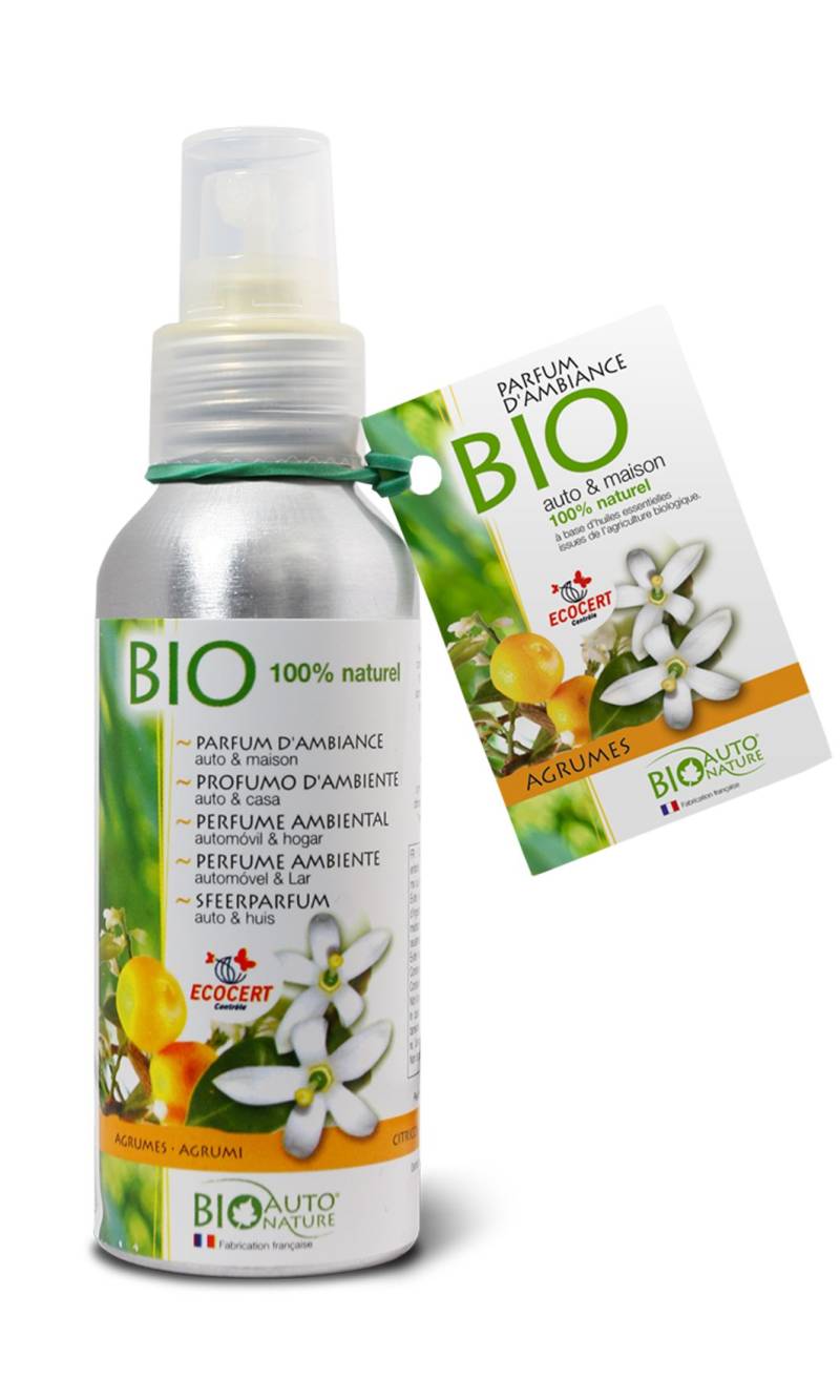 BIO AUTO NATURE 190552 Lufterfrischer Spray Parfum Zitrus 100% Natur, 75 ml von BIO AUTO NATURE