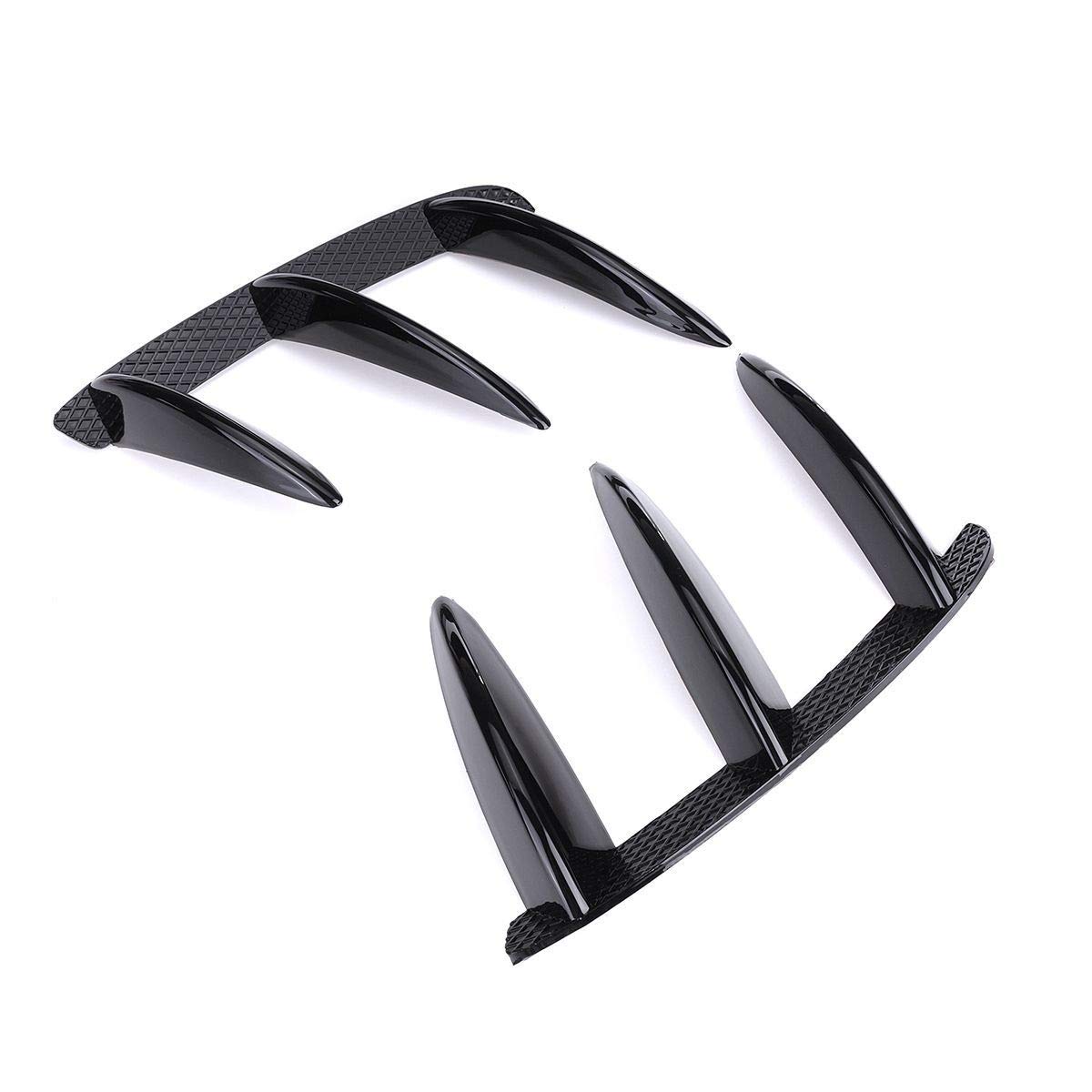 BIPANO 2 STÜCKE W176 Splitter Heckstoßstange Canards Spoiler, for Mercedes-Benz, W176 A200 A250 A260 A45 AMG Paket ABS Schwarz Stoßstangenhalterung von BIPANO