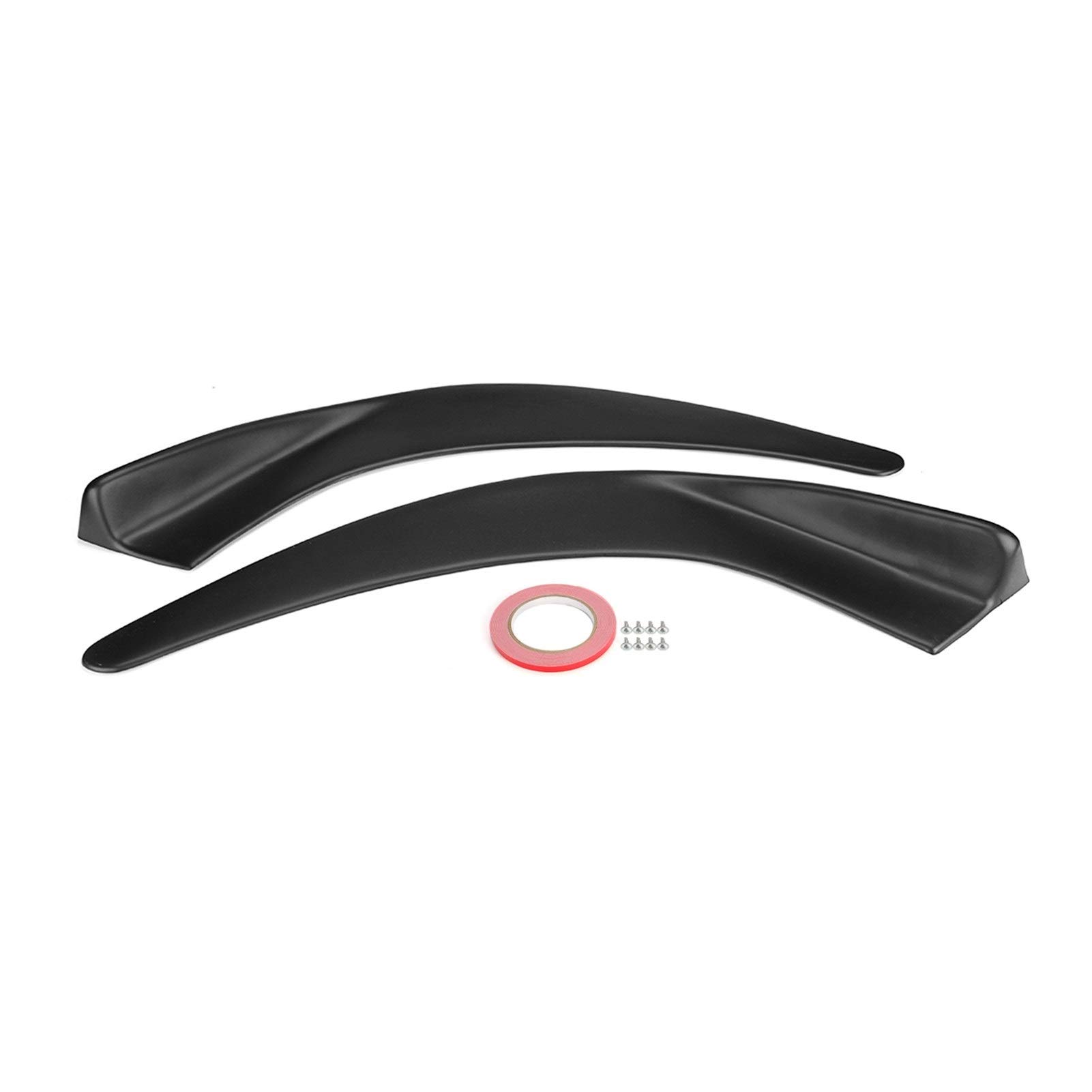 BIPANO 2 Stücke Universal Auto SUV Vorne Deflektor Spoiler Splitter Diffusor Stoßstange Canard Lip Body Schaufeln Stoßstange Splitter Stoßstangenhalterung von BIPANO