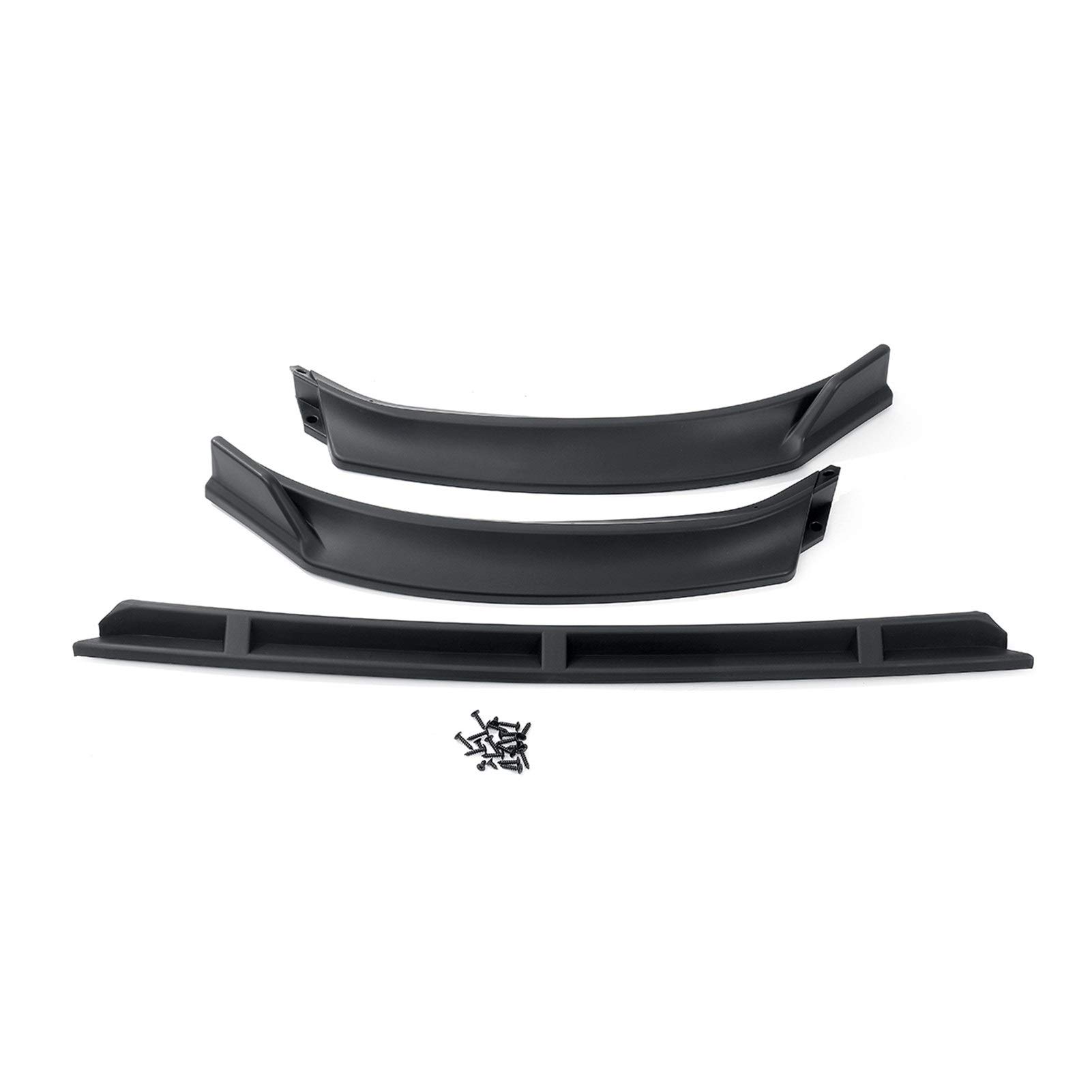 BIPANO 3-teiliges Auto-Frontstoßstangen-Splitter-Spoiler-Diffusor-Deflektorlippen Mattschwarz, for VW, for Golf, MK7 2014-2017 Stoßstangenhalterung von BIPANO