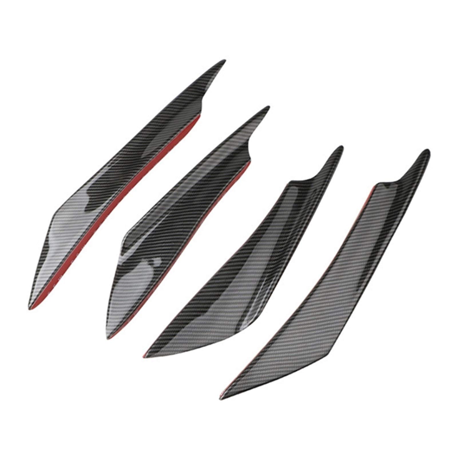 BIPANO 4-teiliges Set Carbon Fiber Auto Frontstoßstange Lip Splitter Diffusor Spoiler Flossen Canard Valence Auto Styling Zubehör, for, for Benz, Stoßstangenhalterung von BIPANO