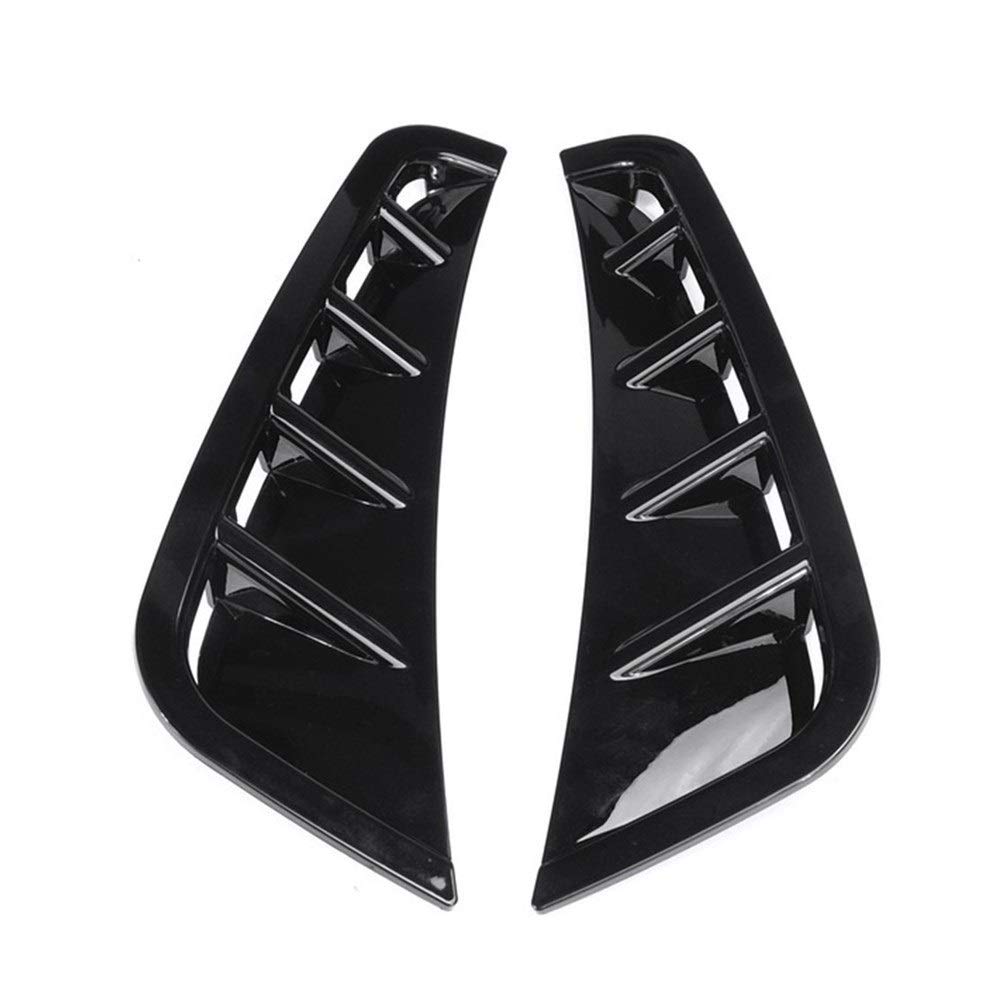 BIPANO Paar Canard Spoiler Splitter Frontstoßstange Seitenverkleidung, for Mercedes, C Klasse W205 C63 C180 C200 C260 C300 C180L C200L 2019+ Stoßstangenhalterung(GlossBlack) von BIPANO