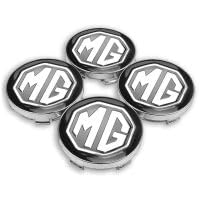 4 Stück Auto Nabendeckel für MG MG4 60mm, Nabenkappen mit Logo Radnabenkappen Wasserdicht Staubdicht Anti Rost Felgendeckel Auto Accessoires, C White von BIRNN