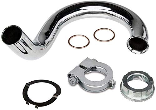 Krümmer + Krümmermutter Set, Standard Ausführung Durchmesser Krümmer 28mm für Simson S51 Enduro von BISOMO