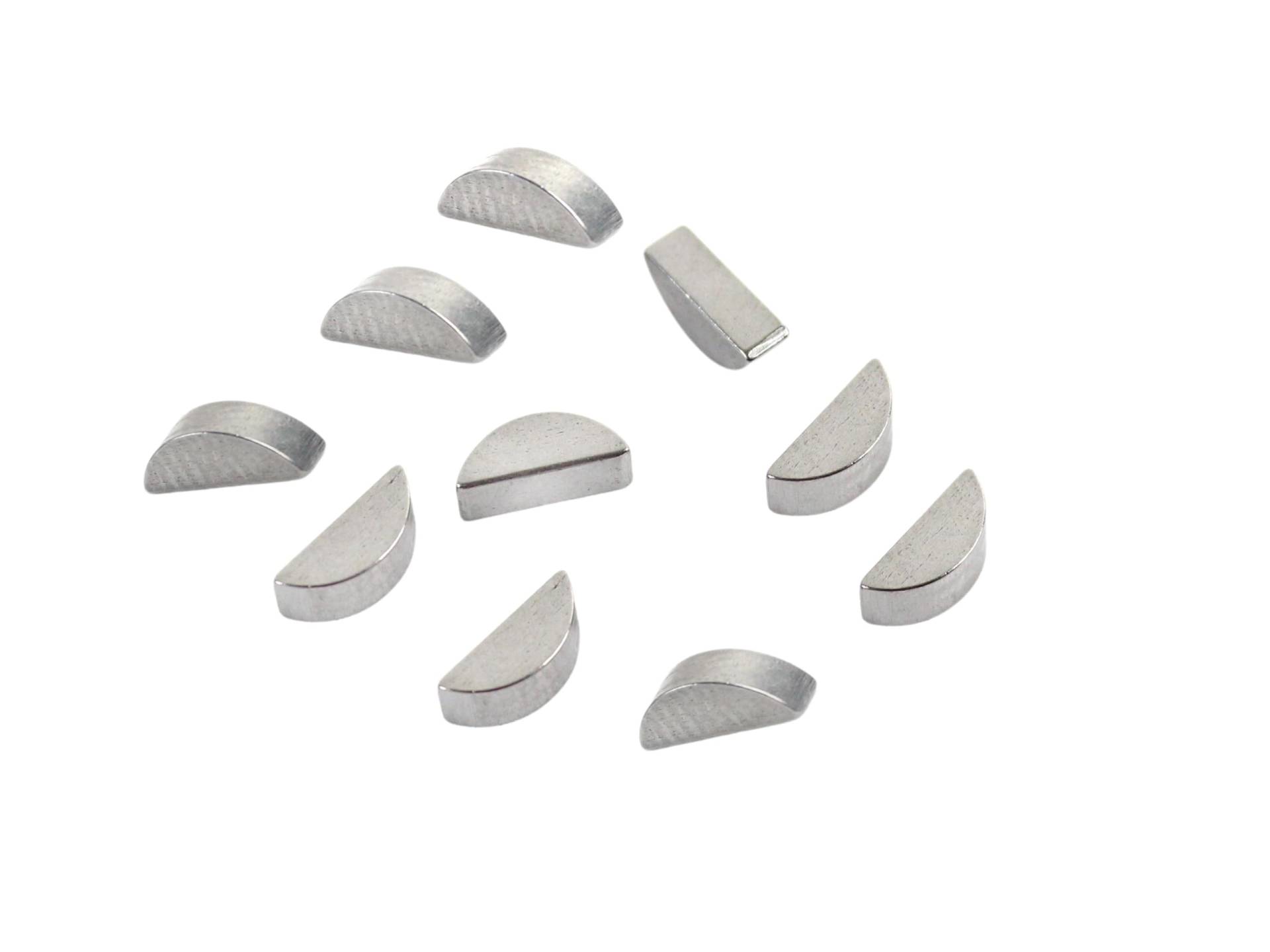 10x Scheibenfeder 2 x 3,7mm Halbmond für Kurbelwelle und Schwungscheibe, Polrad alle Simson S50 S51 S70 S53 S83 SR50 SR80 KR51 SR4 von BISOMO