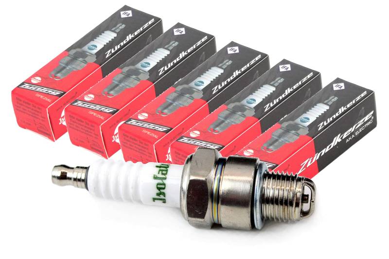 5er Set Zündkerze Isolator Spezial M14 x 260 Doppelpin für alle Simson, AWO, MZ, Schwalbe, Spatz, Star... von BISOMO