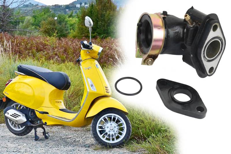 Ansaugstutzen und Isolator mit Nullring für China Roller kompatibel mit Baotian REX RS450 Ecobike 50ccm GY6 4Takt 139 QMB/QMA von BISOMO