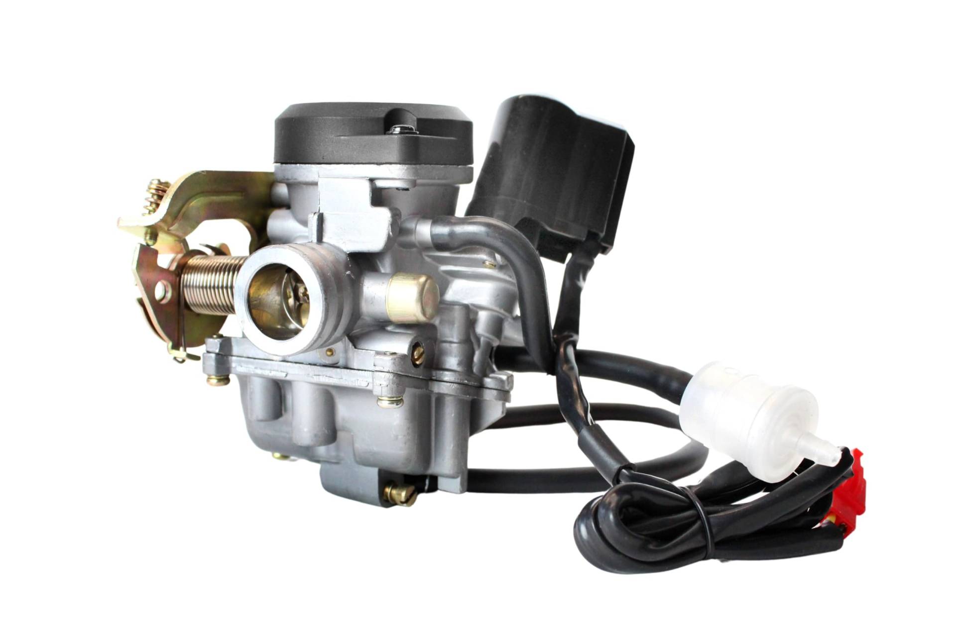 BISOMO Vergaser mit E-Choke und Benzinfilter für 4-Takt 50ccm Roller Motor GY6 139QMB/QMA für Peugeot, Kreidler, Kymco von BISOMO