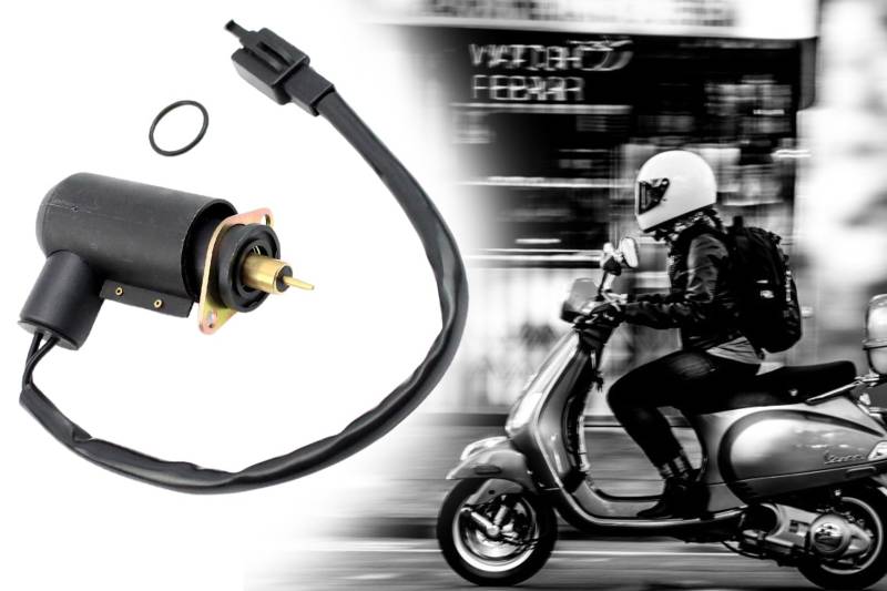 Elektrischer Choke, E-Choke mit Kaltstartautomatik für Mikuni Vergaser kompatibel mit Roller CPI, Keeway, Generic, Gilera, Kreidler, Piaggio, Rex, Sachs von BISOMO