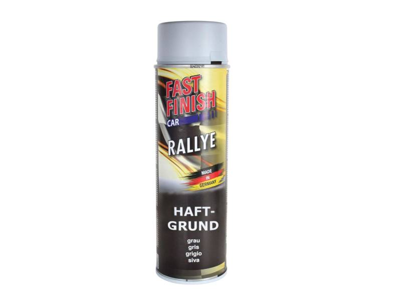 Haftgrund Spray Fast Finish, Primer, Grundierung, Grau 500ml, schnelltrocknend, hohe Füllkraft, überlackierbar, hitzebeständig bis 80°C, Innen- und Außenbereich von BISOMO