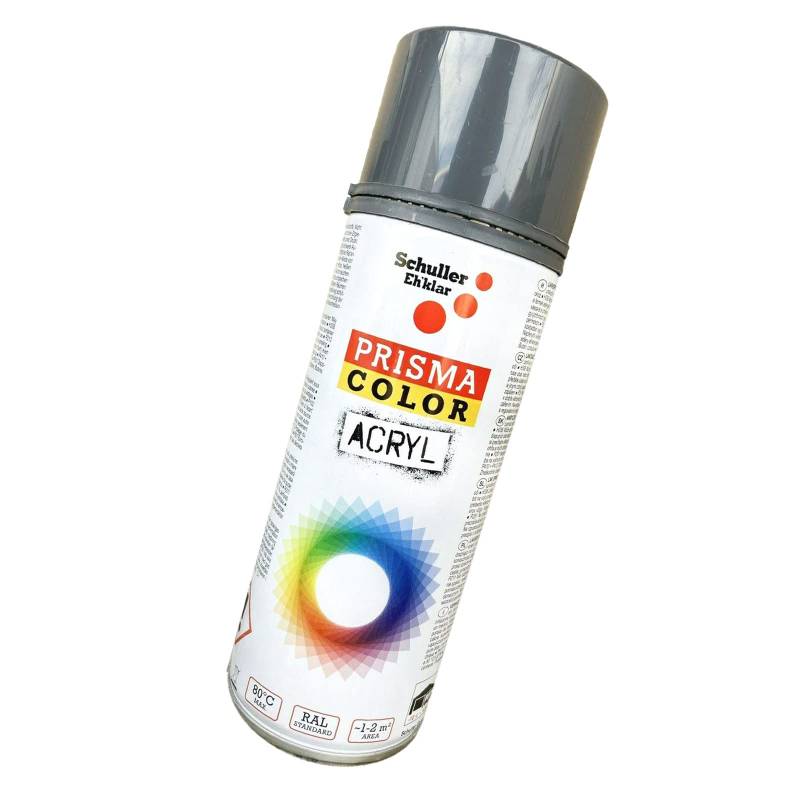 Lackspray Acryl Sprühlack Prisma Color RAL 7011 eisengrau, 400ml + Bisomo Sticker von BISOMO