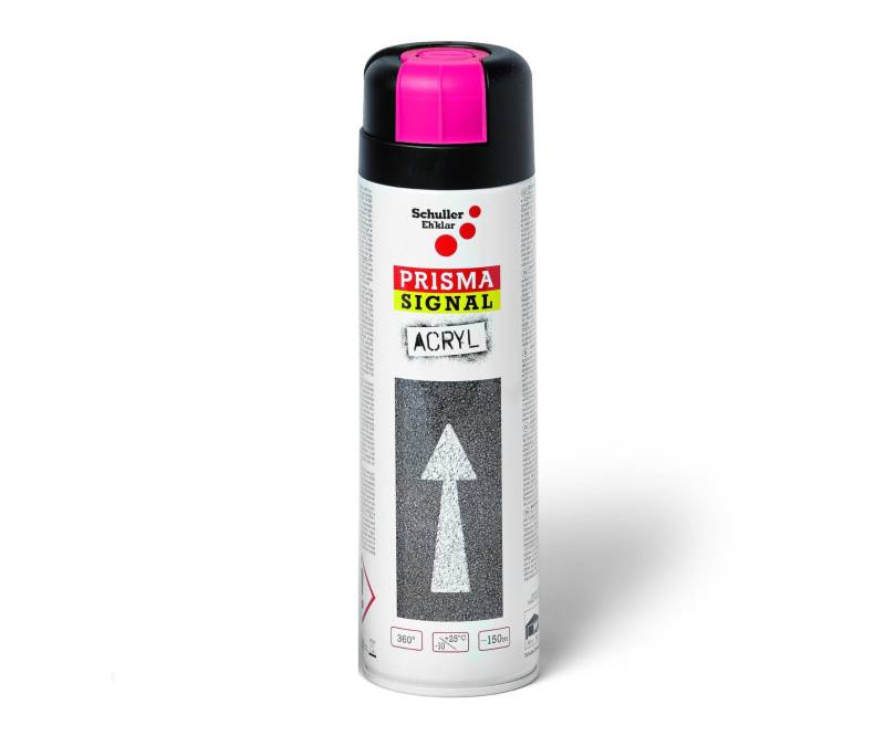 Lackspray Acryl Sprühlack Prisma Signal Markierspray pink, 500ml + Bisomo Sticker von BISOMO